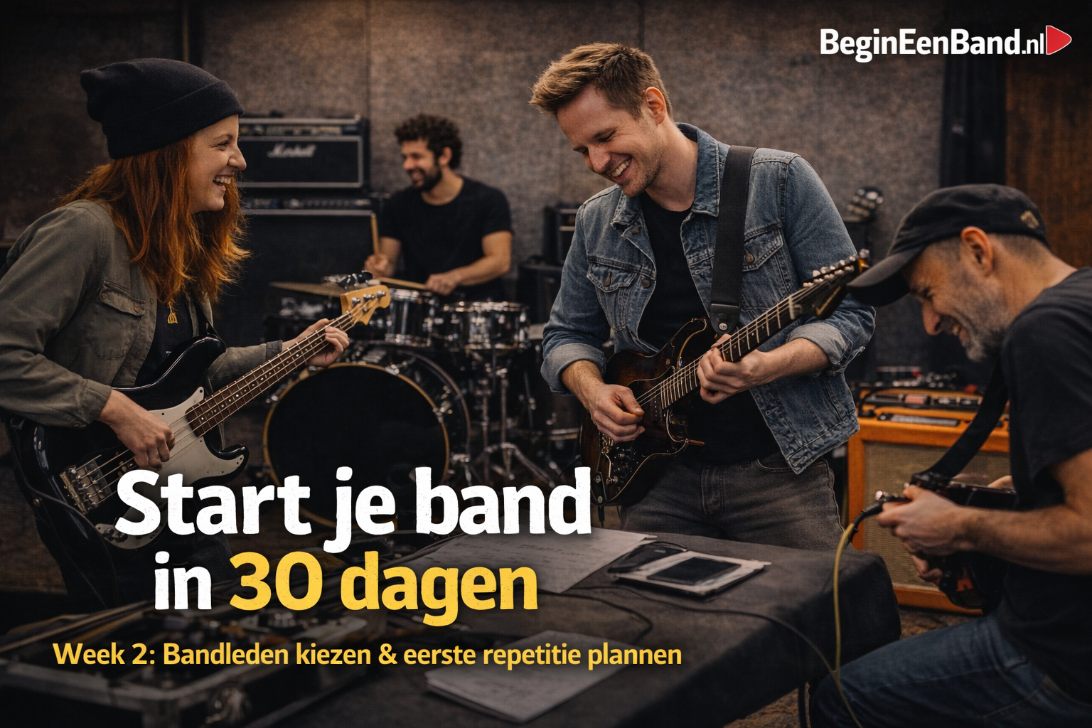 Start je band in 30 dagen – Week 2: Bandleden kiezen & eerste repetitie plannen